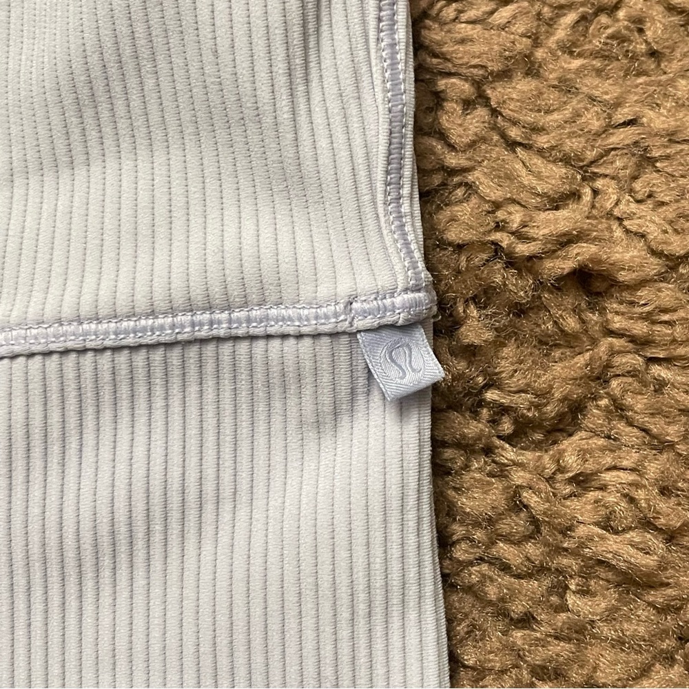Lululemon Power Pivot Ribbed Tank Top Sz 10 In Pastel Blue - Picture 6 of 9